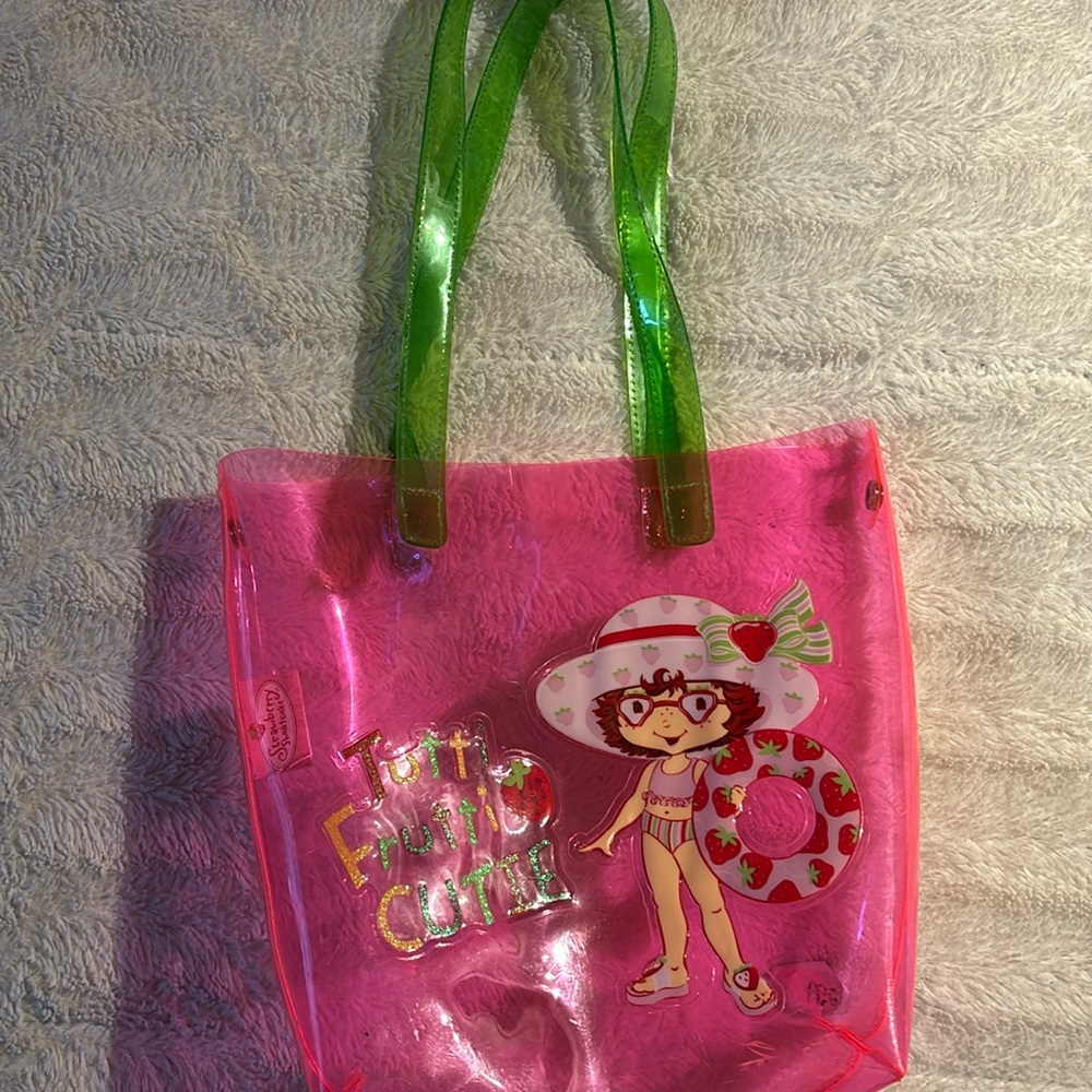 Strawberry Shortcake Clear Neon Tote Plastic